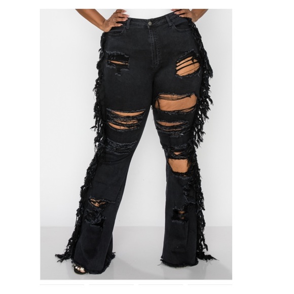 ➕ Side Fringe Flare Jeans - Picture 8 of 8